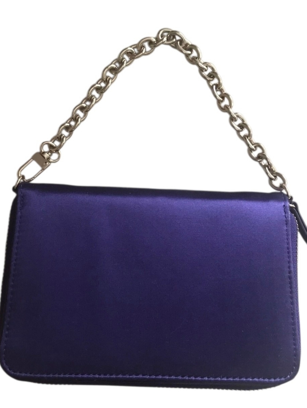 Ann Taylor Purple Satin Wristlet wallet NWOT
